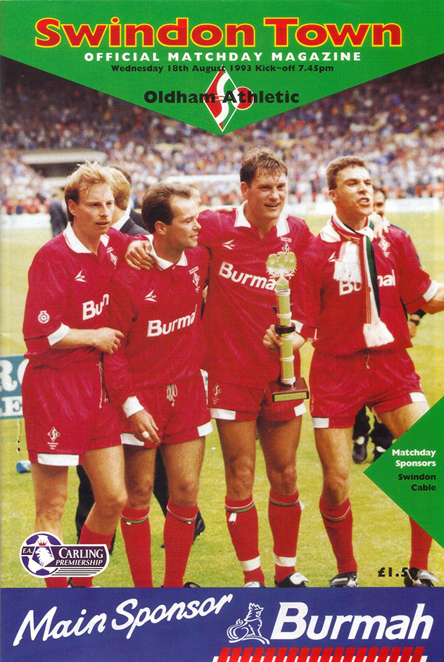 <b>Wednesday, August 18, 1993</b><br />vs. Oldham Athletic (Home)